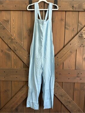Abound Pale Blue Sleeveless Overalls